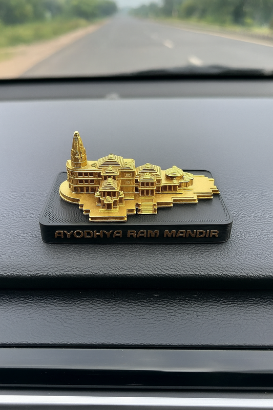 Customised Ram mandir for Car Dashboard