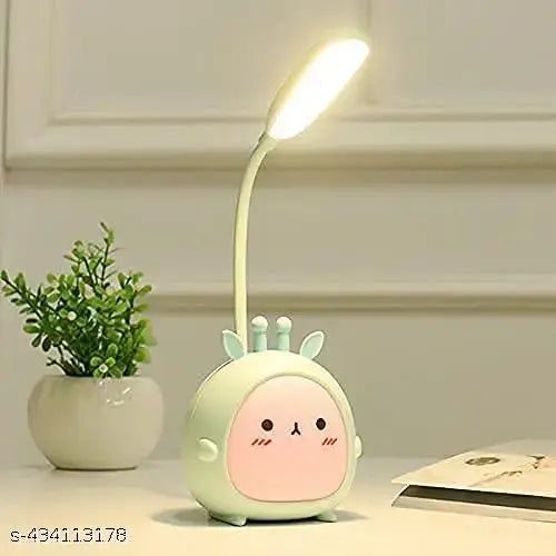 Cute Kids Desk Lamp Rechargeable LED Cartoon Teddy Bear Table lamp for Study/Portable Coulor Changing Home Decor Side Table Night Study lamp with Flexible Adjustable